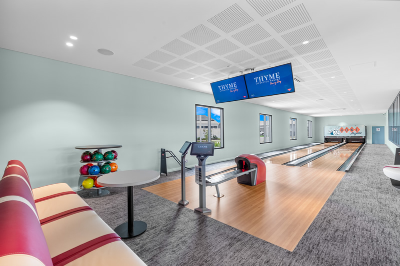 Bowling lanes Commercial builder - Thyme Clubhouse, Eli Waters QLD